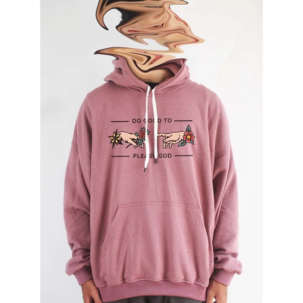 Áo khoác hoodie unisex cotton hình Ink Art - Do good to please god (nhiều màu)