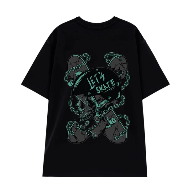 Áo Thun Space Sheeps - Let's Skate, Áo Phông Tay Lỡ Unisex Form Rộng