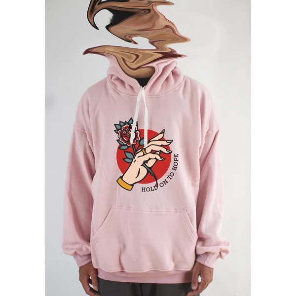 Áo hoodie unisex chodole chất liệu hoodie nỉ, đẹp form rộng cho cả nam và nữ in hình độc đáo Ink Art - Hold on to hope