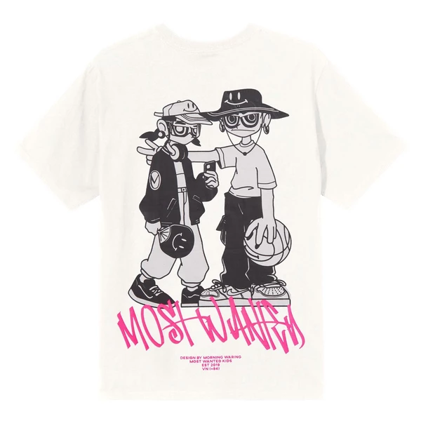 Áo thun Morning Warning Most Wanted Kids - Áo Thun Unisex Form Rộng Tay Lỡ Oversize Cotton 100% Local Brand