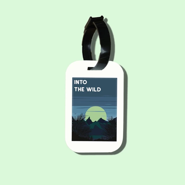 Thẻ hành lý chodole loại tag hành lý làm bằng gỗ ép cán nhựa cao cấp cho túi xách balo du lịch in hình Into the wild