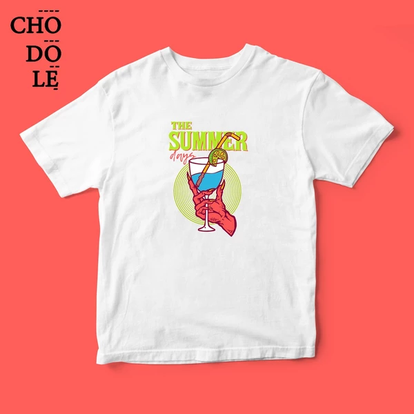 Áo thun tay ngắn unisex Chodole cho cả nam và nữ, chất liệu vải cotton in hình A DRINK FROM HELL