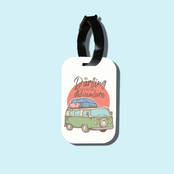 Travel tag cho túi xách/balo du lịch in hình Let's go for Adventure
