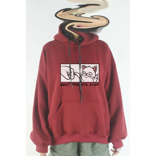 Áo khoác hoodie unisex cotton hình Cat Lover Series - Best friends forever (nhiều màu)