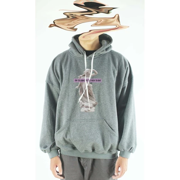 Áo khoác hoodie unisex cotton hình Try to look for a fuck to give (nhiều màu)