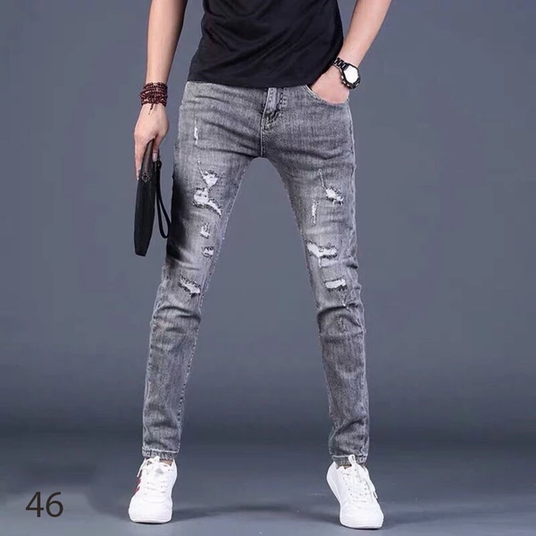 Quần jean nam quần bò rách kiểu chất jean bò co dãn thoải mái vận động hàng chuẩn như hình