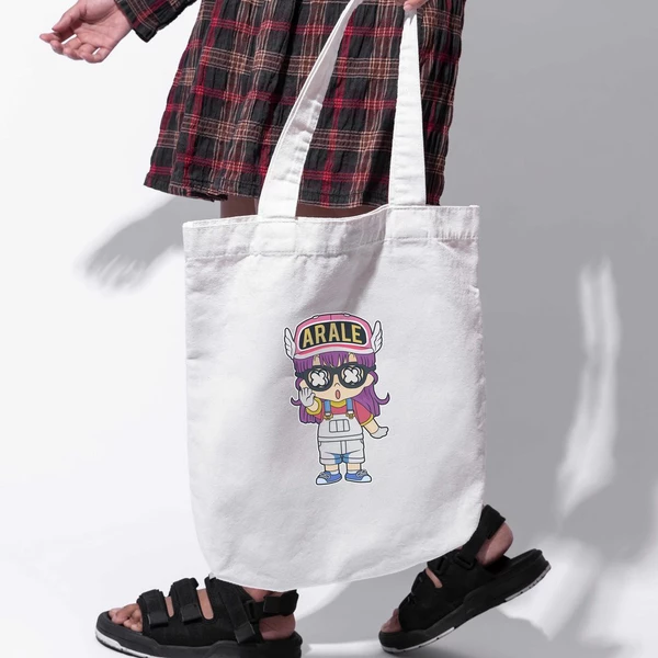 Túi vải tote bag của Chodole chất liệu túi canvas vải bố đẹp in hình độc đáo Half Skeleton - Arale