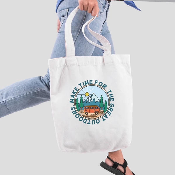 Túi vải tote bag của Chodole chất liệu túi canvas vải bố đẹp in hình độc đáo The Great Outdoor - Caravan Camping