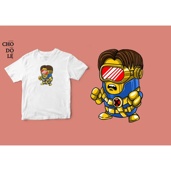 Áo thun unisex cotton 100% in hình Super Heroes Series - Cyclops Minion (nhiều màu)