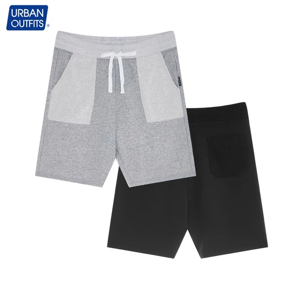 Quần Sọt Nam Lưng Thun Big Size URBAN OUTFITS Túi Lộn Thêu UO Ống Suông Ngắn Co Giãn 100% Cotton Short Nỉ OUTFIT QSR01