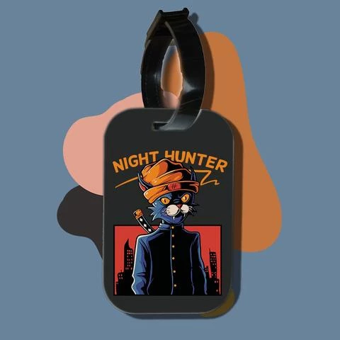 Thẻ hành lý chodole loại tag hành lý làm bằng gỗ ép cán nhựa cao cấp cho túi xách balo du lịch in hình night hunter