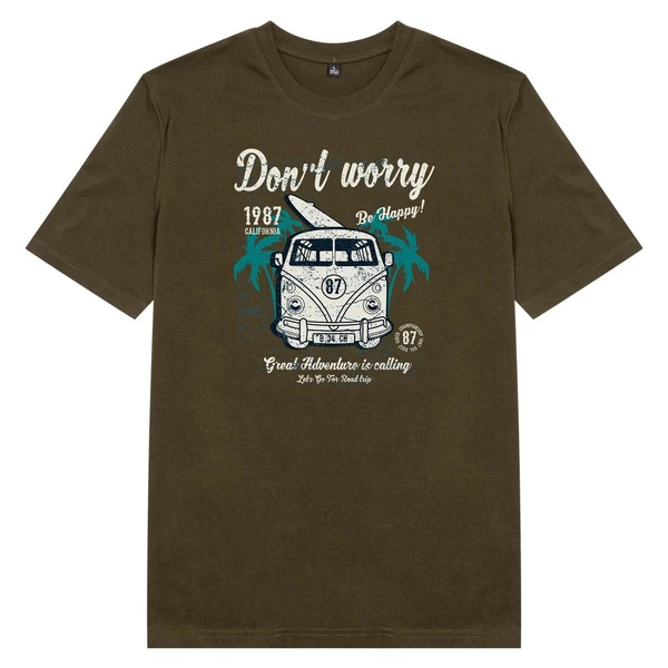  Áo thun ngắn tay unisex Chodole cho cả nam và nữ, chất liệu vải cotton in cotton 100% in hình Don't worry, be happy