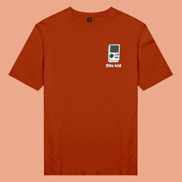 Áo thun ngắn tay unisex Chodole cho cả nam và nữ, chất liệu vải cotton in cotton 100% in hình 90s kid - Gameboy