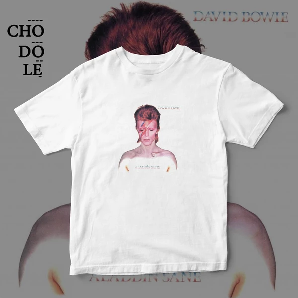 ÁO THUN UNISEX COTTON 100% IN HÌNH David Bowie - Aladdin Sane (Album cover)
