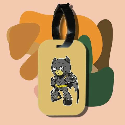 Thẻ hành lý cho túi xách balo du lịch in hình funky cartoon series - batman bear (nhiều màu)