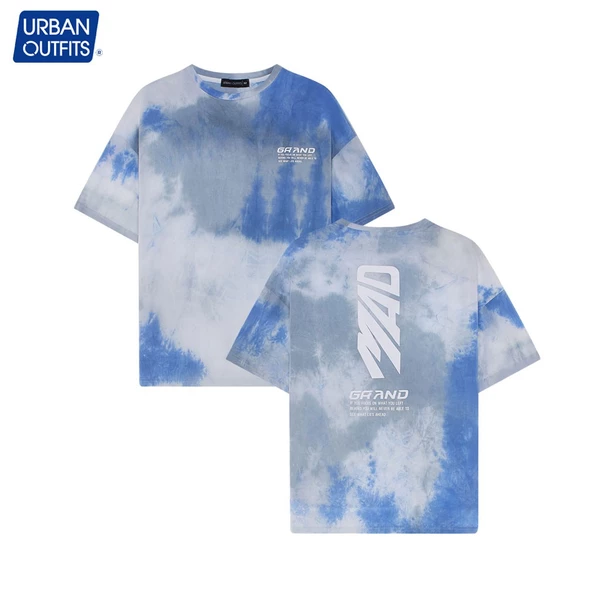 Áo Thun Tay Lỡ Nam Nữ Urban Outfits Dáng Unisex Shopee Form Rộng Big Size 100kg Loang Màu In Chữ SCHOOL 100Cotton ATO22