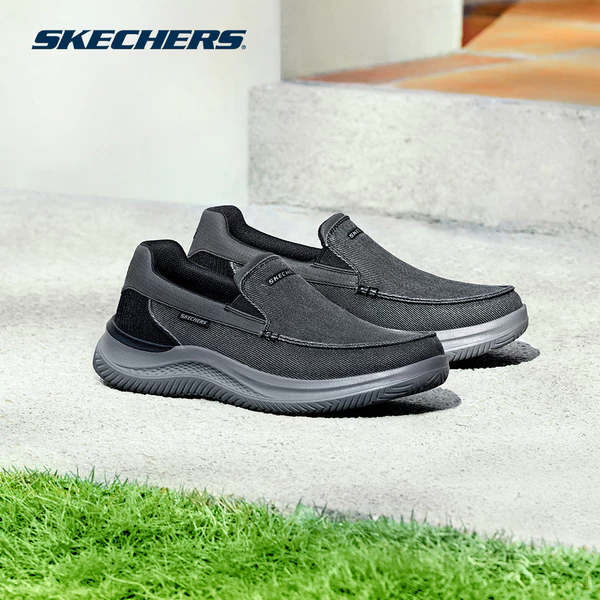 Giày Thể Thao Nam Skechers USA Hasting Fielden-205066-BLK Air-Cooled Memory Foam