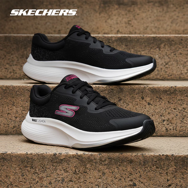 Giày Thể Thao Nữ Skechers GOWalk Max Walker Vea Đi Bộ-125053-BKW Air-Cooled Goga Mat