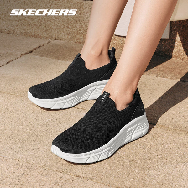 Giày Thể Thao Nữ Skechers BOBS B Flex Hi Hi Glitz - 117388-BLK Memory Foam
