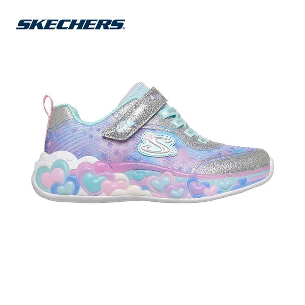 Giày Thể Thao Bé Gái Skechers S-Lights Eternal Heart Lights - 302696L-SMLT