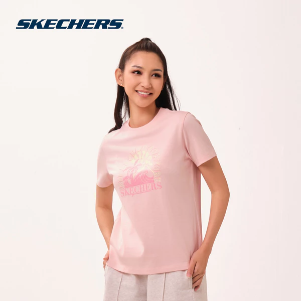 Áo Thun Tay Ngắn Nữ Skechers Cali Summer Iconic Short Sleeve Tee - SL126W163-00F2