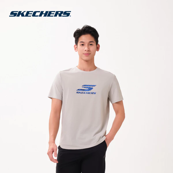 Áo Thun Tay Ngắn Nam Skechers Walking Performance Short Sleeve Tee - SP126M114-03ZZ