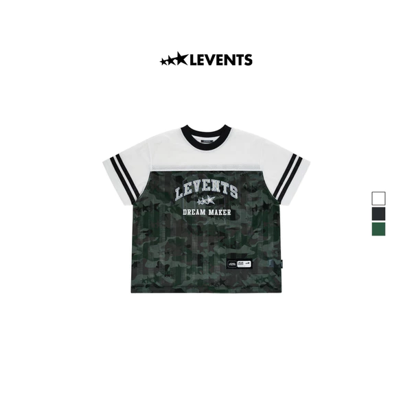 Áo Jersey Levents Camo Boxy Jersey Thun Lưới