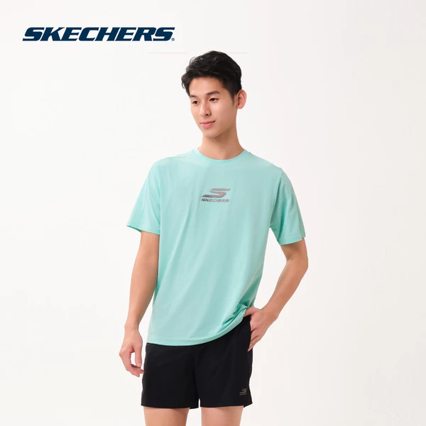 Áo Thun Tay Ngắn Nam Skechers Running Performance Short Sleeve Tee - SP126M107-013Y