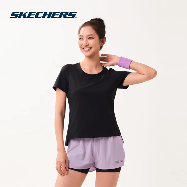 Áo Thun Tay Ngắn Nữ Skechers Running Performance Short Sleeve Tee - SP126W020-0018