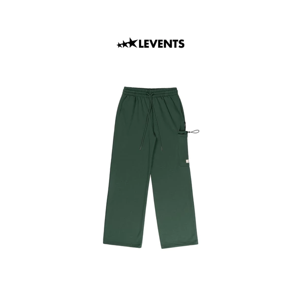 Quần dài Levents Cargo SweatPants/ Dark Green Chất Nỉ Straight Fit