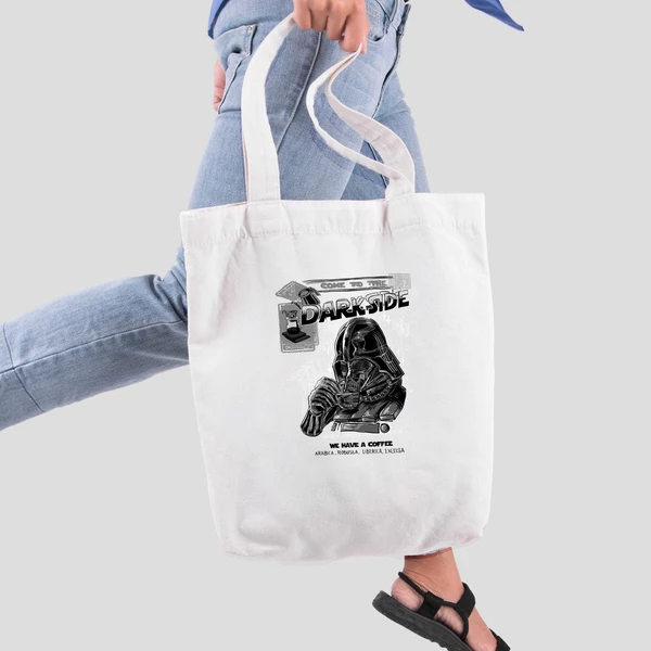 Túi vải tote bag của Chodole chất liệu túi canvas vải bố đẹp in hình độc đáo Coffee Lover Series - Darkside coffee