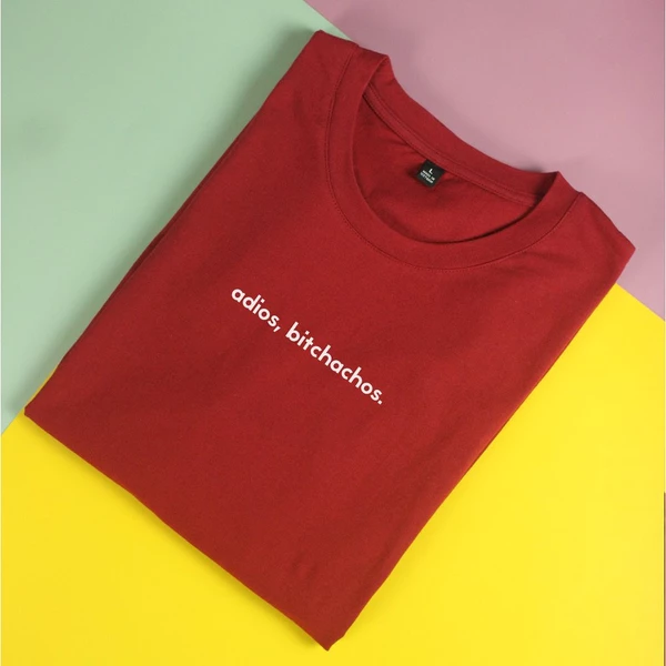 Áo thun ngắn tay unisex Chodole cho cả nam và nữ, chất liệu vải cotton in cotton 100% in quote Adios Bitchachos