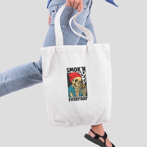 Túi vải tote bag của Chodole chất liệu túi canvas vải bố đẹp in hình độc đáo Smoking Everyday