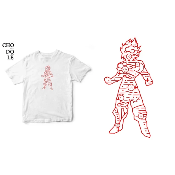 Áo thun tay ngắn unisex Chodole cho cả nam và nữ, chất liệu vải cotton in hình Dragonball