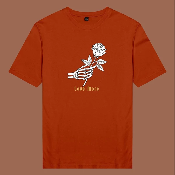 Áo thun tay ngắn unisex Chodole cho cả nam và nữ, chất liệu vải cotton in hình  Love more
