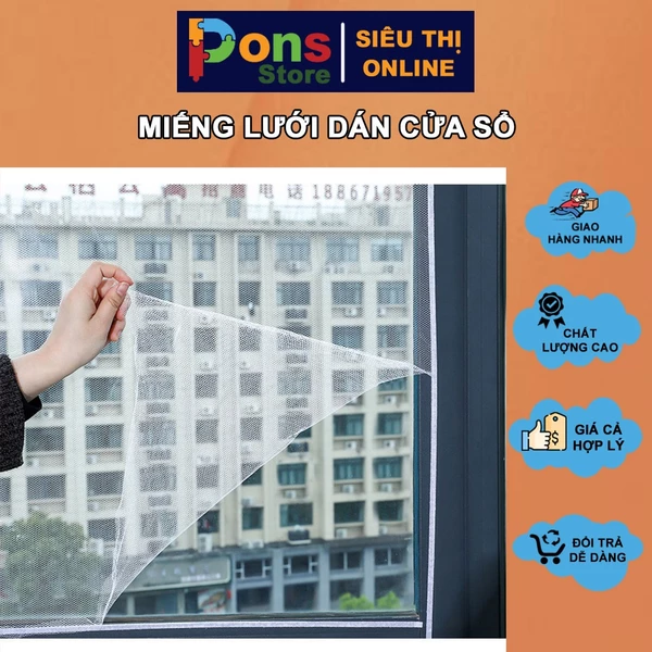 Miếng Lưới Chống Côn Trùng Dán Cửa Sổ - PON18