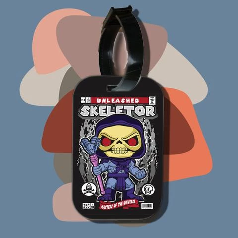 Thẻ hành lý cho túi xách balo du lịch in hình pop culture cartoon series - Skeletor (nhiều màu)
