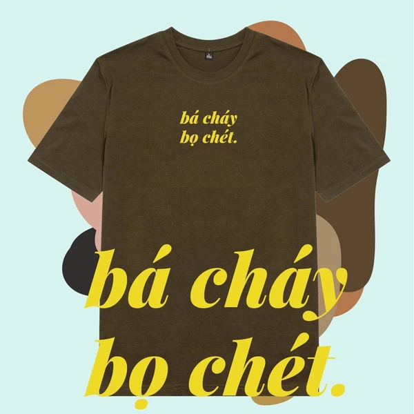 Áo thun tay ngắn unisex Chodole cho cả nam và nữ, chất liệu vải cotton in chữ ngôn ngữ Saigon Bá cháy bọ chét
