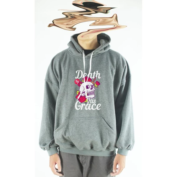 Áo hoodie unisex chodole chất liệu hoodie nỉ, đẹp form rộng cho cả nam và nữ in hình độc đáo Death by His Grace