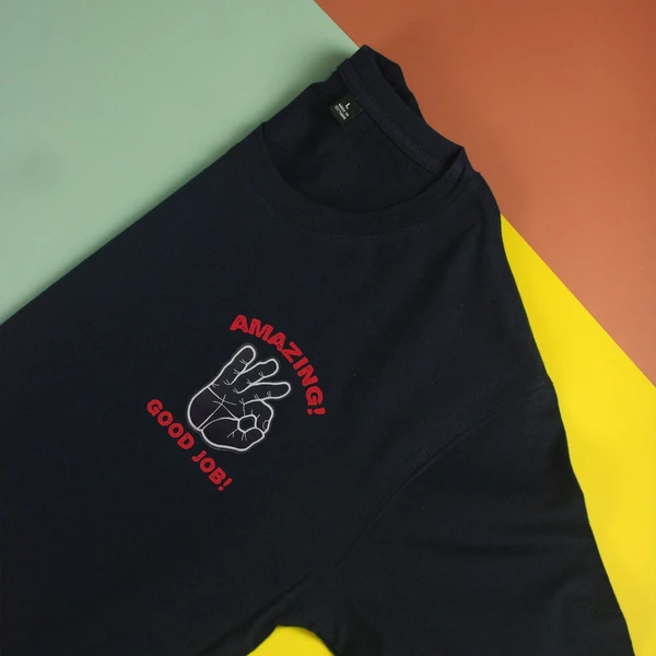 Áo thun ngắn tay unisex Chodole cho cả nam và nữ, chất liệu vải cotton in cotton 100% in hình Amazing! Good job!