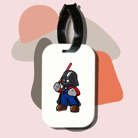 Thẻ hành lý chodole loại tag hành lý làm bằng gỗ ép cán nhựa cao cấp cho túi xách balo du lịch in hình darth plumber