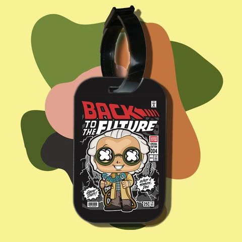 Thẻ hành lý cho túi xách balo du lịch in hình pop culture cartoon series - back to the future (nhiều màu)