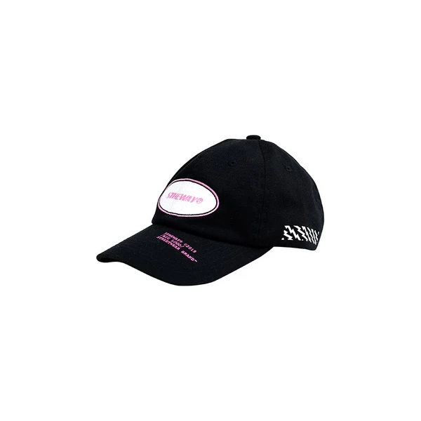 Mũ lưỡi trai 5THEWAY trong bộ sưu tập Oval Unstructure Washed Dad Cap màu đen