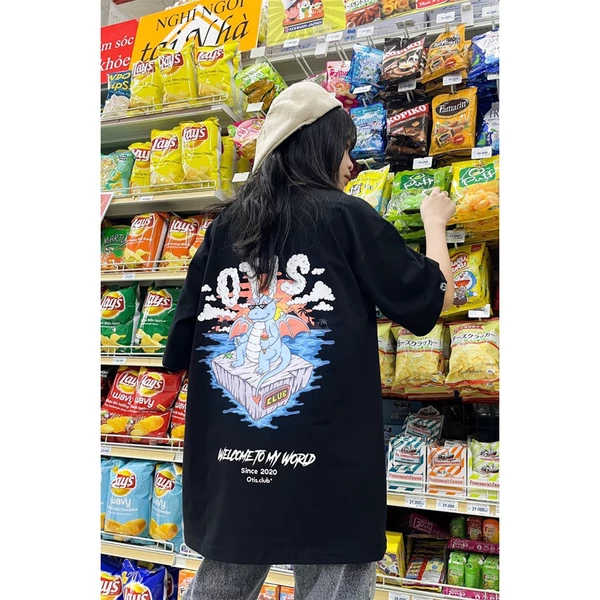 Áo thun tay lỡ unisex local brand Otis Club - Tee Dragon
