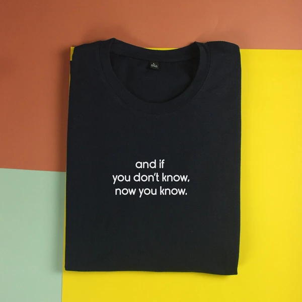 Áo thun ngắn tay unisex Chodole cho cả nam và nữ, chất liệu vải cotton in cotton 100% in chữ and if you don't know