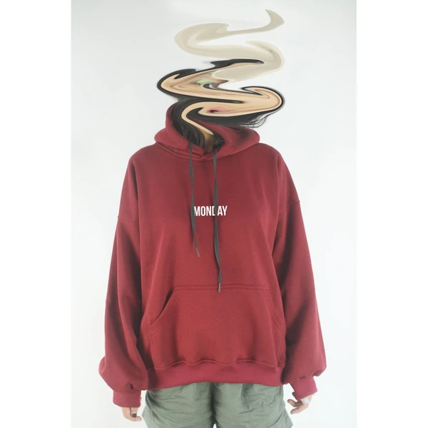 Áo hoodie unisex chodole chất liệu hoodie nỉ, đẹp form rộng cho cả nam và nữ in chữ Monday
