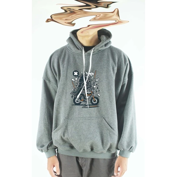 Áo hoodie unisex chodole chất liệu hoodie nỉ, đẹp form rộng cho cả nam và nữ in hình độc đáo Star wars - Vader Motocross