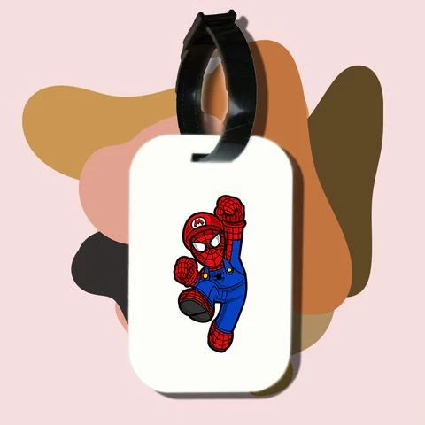 Thẻ hành lý cho túi xách balo du lịch in hình Super Heroes - Spider Plumber (nhiều màu)