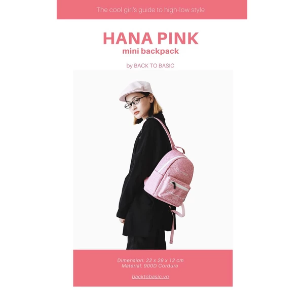 Balo mini Back To Basic - HANA PINK