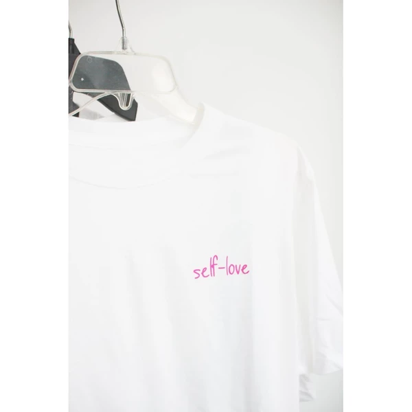Áo thun ngắn tay unisex Chodole cho cả nam và nữ, chất liệu vải cotton in cotton 100% in chữ Self love